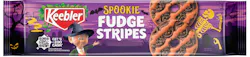Keebler Spookie Fudge Stripes halloween orange and black cookie design