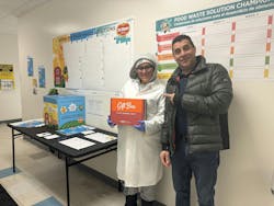 workers at Fresh Del Monte Produc's food waste reduction training event pose for camera workers at Fresh Del Monte Produc's food waste reduction training event pose for camera