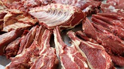 chopped beef meat pieces on a market place closeup chopped beef meat pieces on a market place closeup