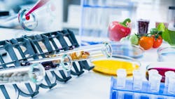 Food in laboratory for testing flavors and product development Food in laboratory for testing flavors and product development