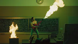 Screenshot of 'fun' college classroom activity during Poppi's Super Bowl commercial. Screenshot of 'fun' college classroom activity during Poppi's Super Bowl commercial.
