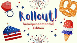 Rollout Semiquincentennial edition with red white and blue food products