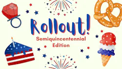 Rollout Semiquincentennial edition with red white and blue food products Rollout Semiquincentennial edition with red white and blue food products