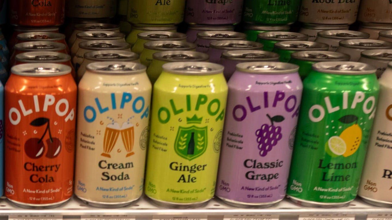 'Soft drinks at a supermarket'