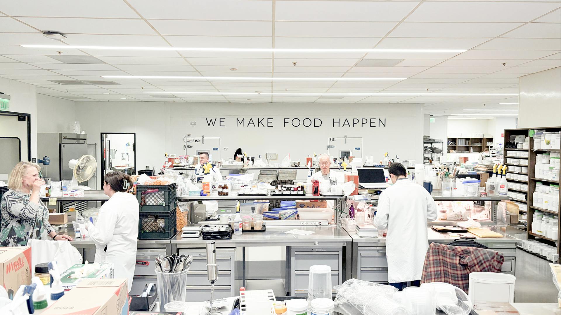 Mattson's food lab in action.